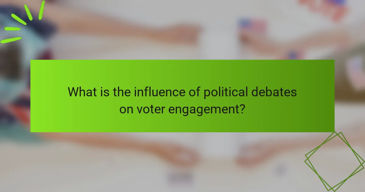 What is the influence of political debates on voter engagement?